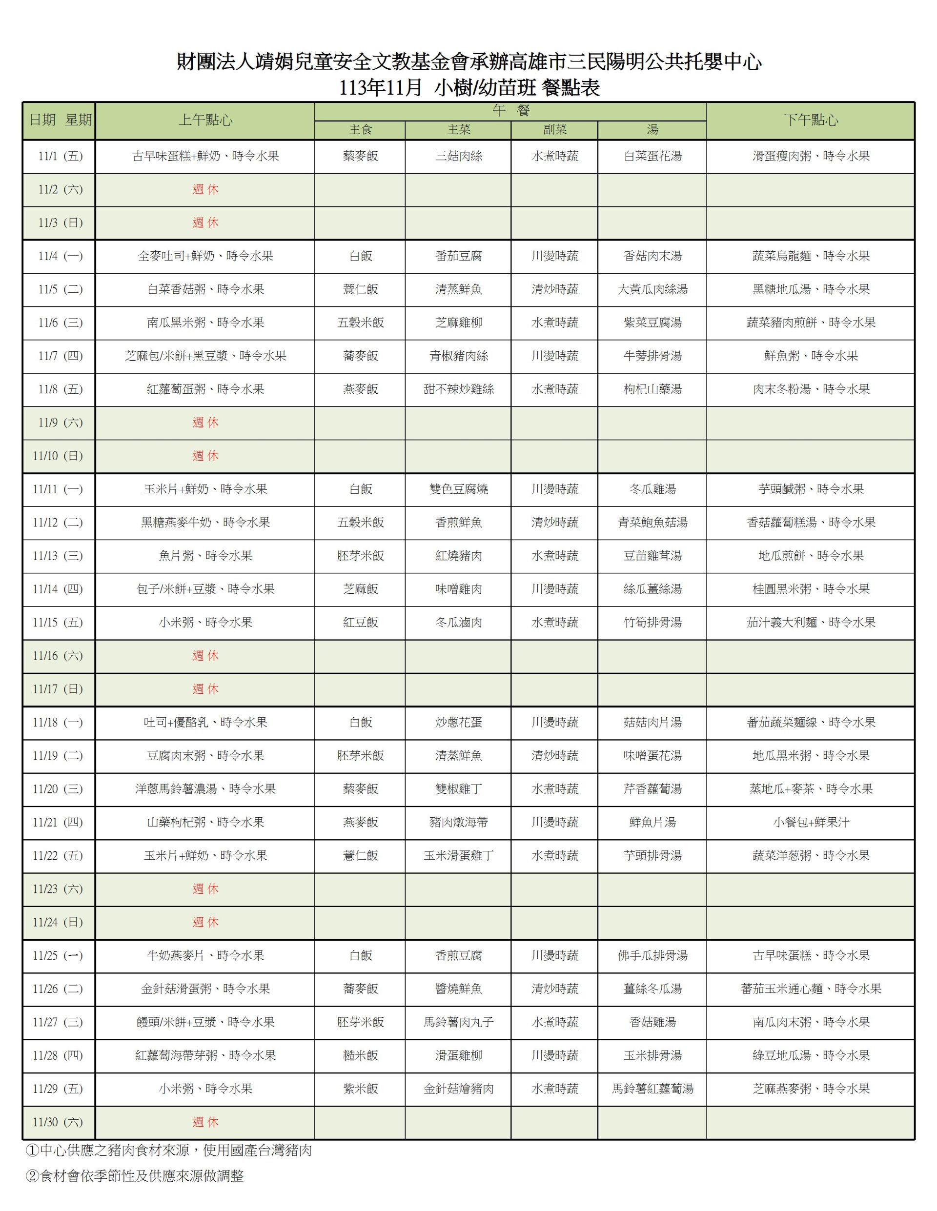 11月樹苗